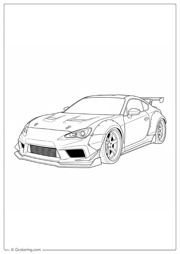Sports Car Coloring Pages Wide Body