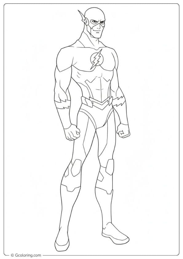 Standing Pose Coloring Pages The Flash