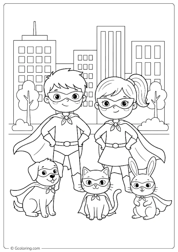 Superheroes + Human Superheroes Coloring Pages