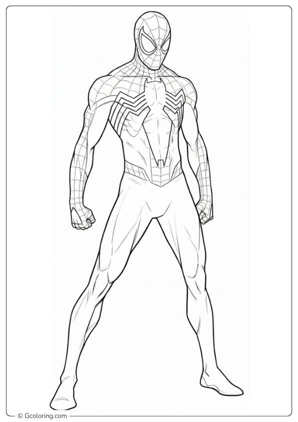 Symbiote Suit Spiderman and Venom Coloring Pages