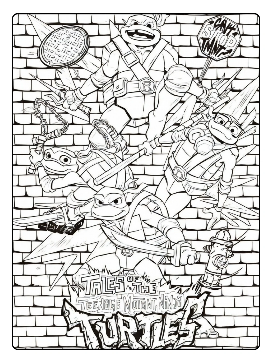 Teenage Mutant Ninja Turtles Coloring Pages