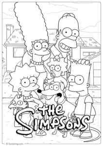 The Simpsons coloring pages Group
