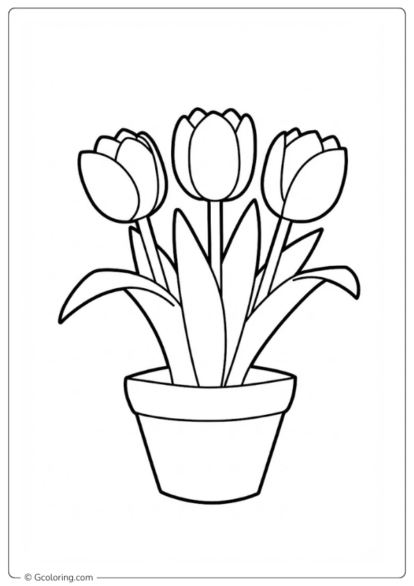 Tulip Coloring Pages (2)