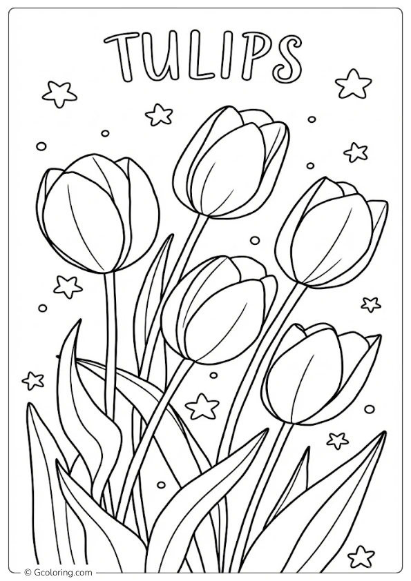 Tulip Coloring Pages