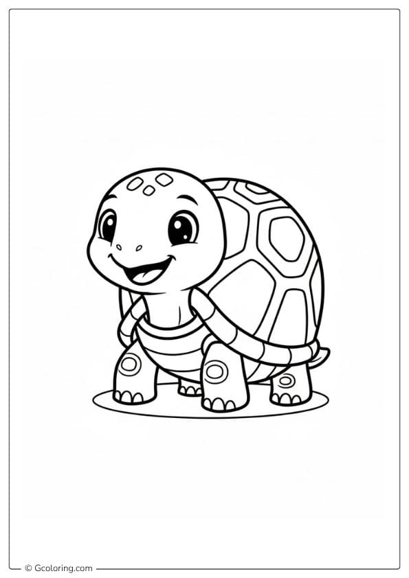 Turtle Easy Coloring Pages Animals