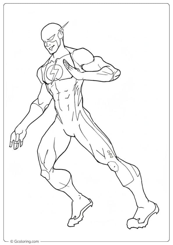 Web Slinger Line Art for Coloring Pages The Flash