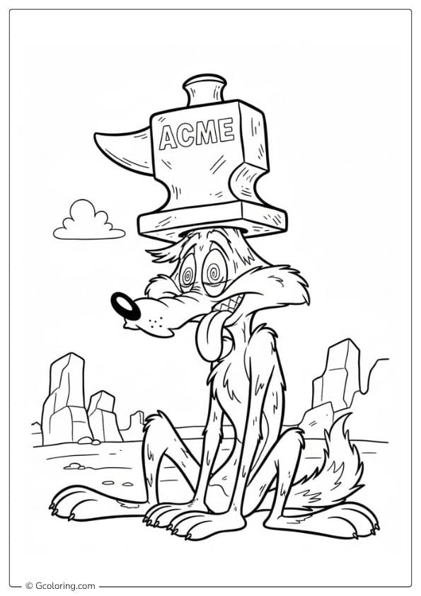 Wile E Coyote Looney Tunes Coloring Pages
