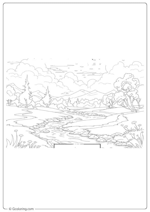 Zen Garden Nature Coloring Pages