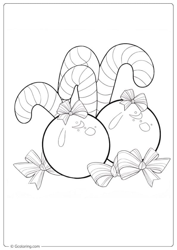coloring pages candy canes christmas candy canes and ornaments