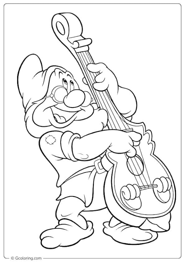 disney coloring pages doc playing music