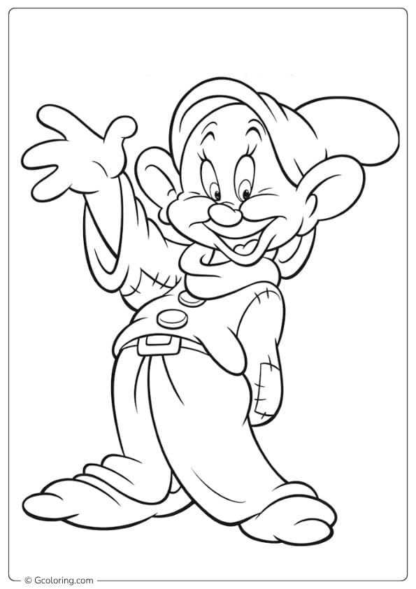 disney coloring pages dopey dwarf