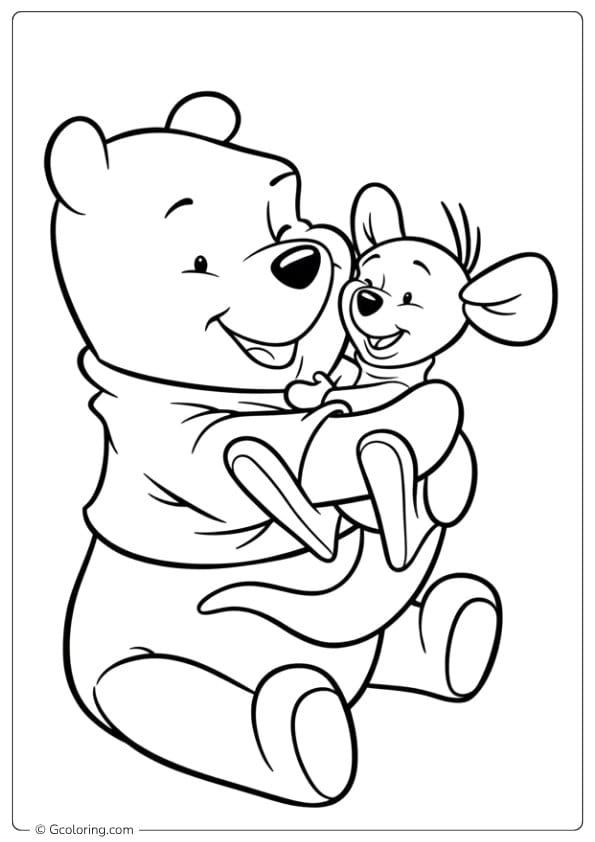 disney coloring pages winnie and roo