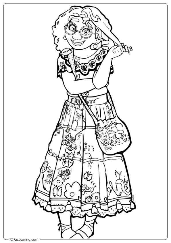 encanto coloring pages mirabel twirling hair
