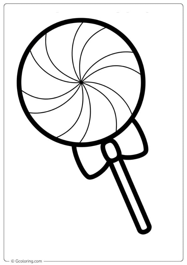 lollipop coloring page lollipop with bow