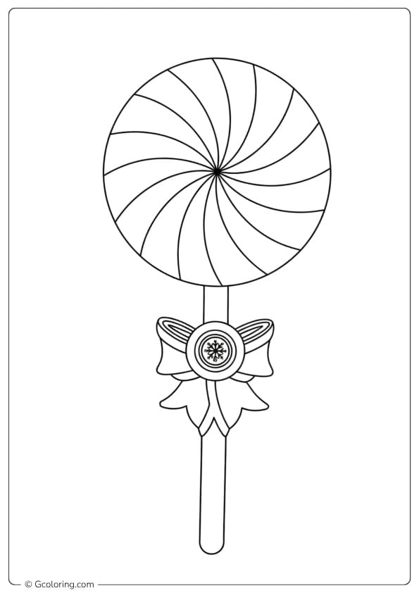 lollipop coloring page peppermint lollipop