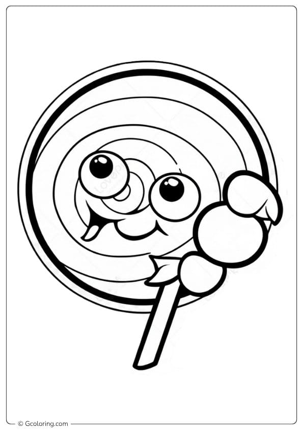 lollipop coloring page playful lollipop