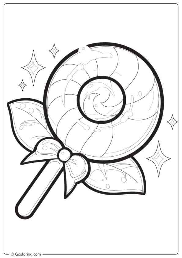 lollipop coloring page sparkly lollipop