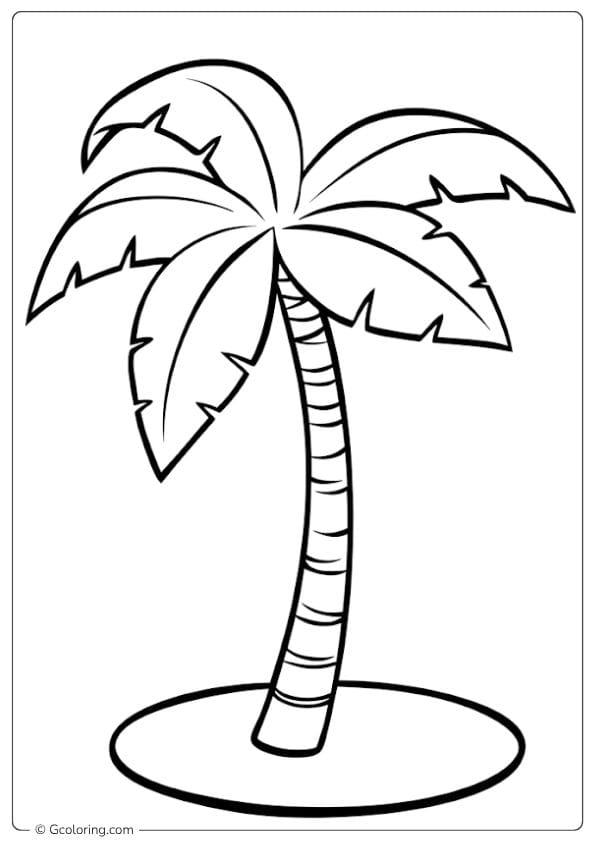 palm tree coloring pages cartoon palm tree