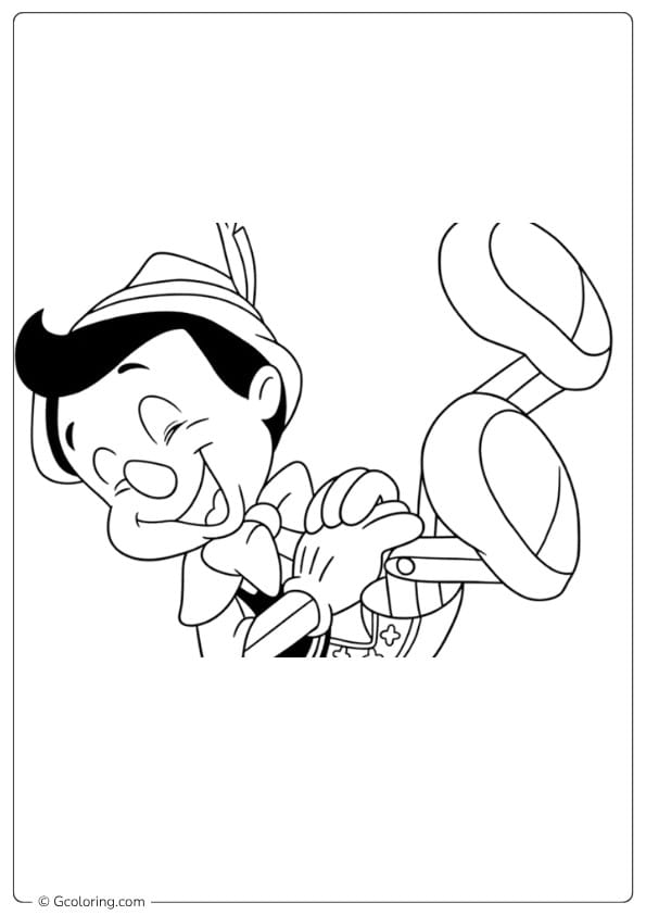 pinocchio coloring pages pinocchio laughing