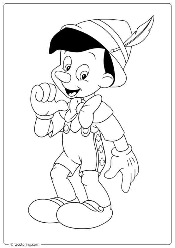 pinocchio coloring pages pinocchio thumbs up