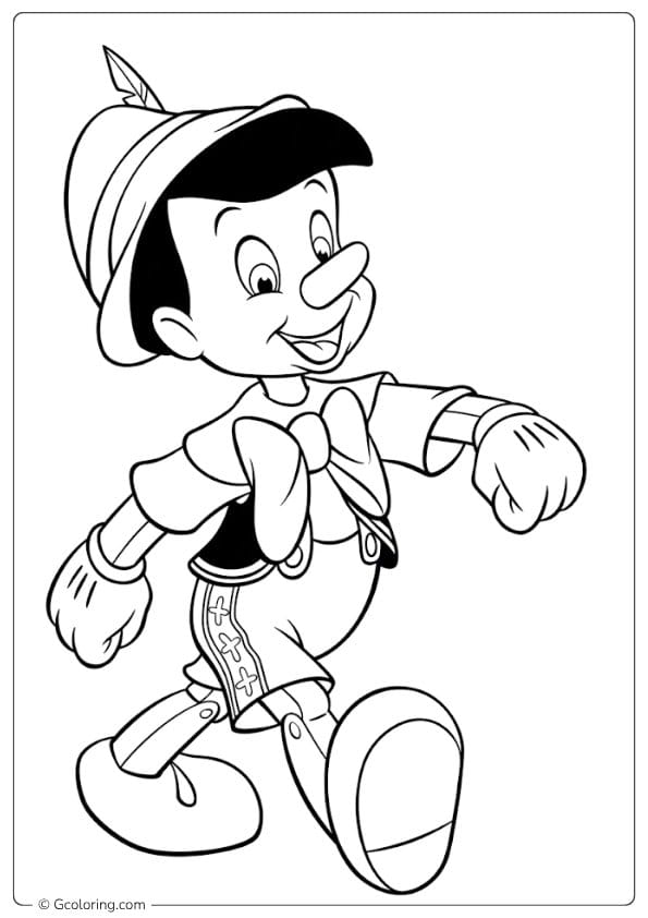 pinocchio coloring pages pinocchio walking
