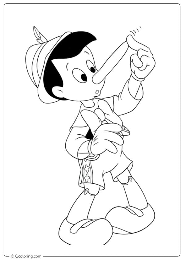 pinocchio coloring pages pinocchio's nose growing