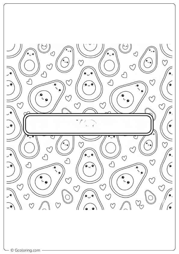 Avocado coloring page sliced avocado halves