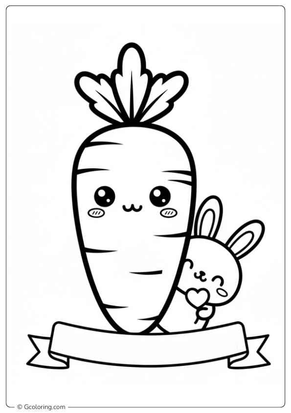 Carrot Coloring Page Cartoon Outline