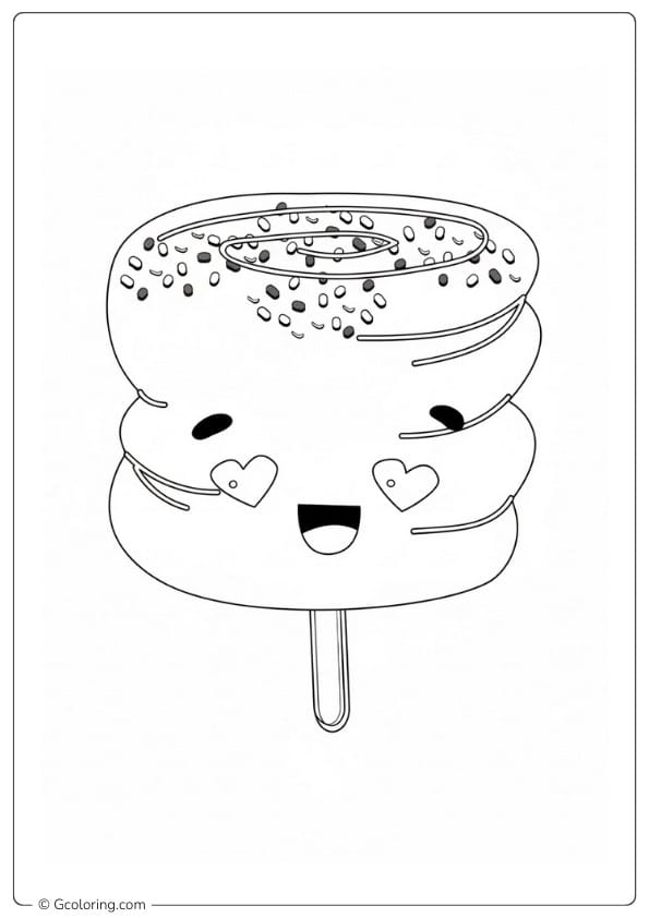Cotton candy coloring page kawaii cotton candy with happy face