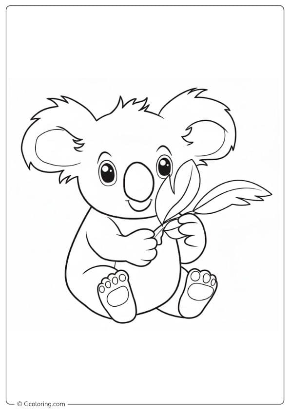 Cute Baby Koala Coloring Pages