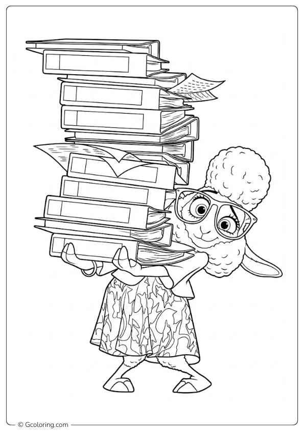 Dawn Bellwether Zootopia Coloring Pages