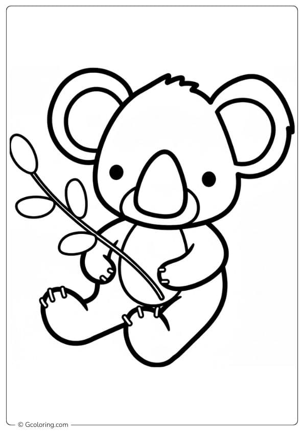 Easy Koala Coloring Pages for Kids