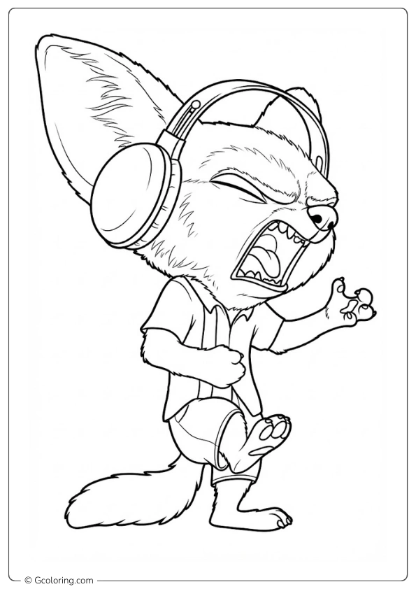 Finnick Zootopia Coloring Pages