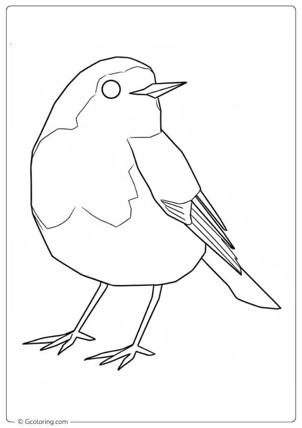 Free Printable Robin Coloring Pages Simple Design
