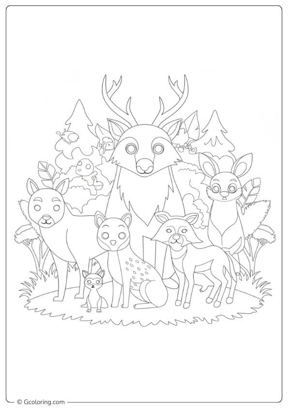 Friendly Forest Animals Coloring Pages A Woodland Adventure