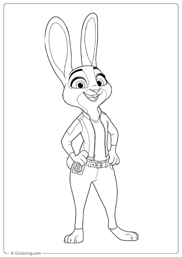 Judy Hopps in Zootopia 2 Coloring Pages