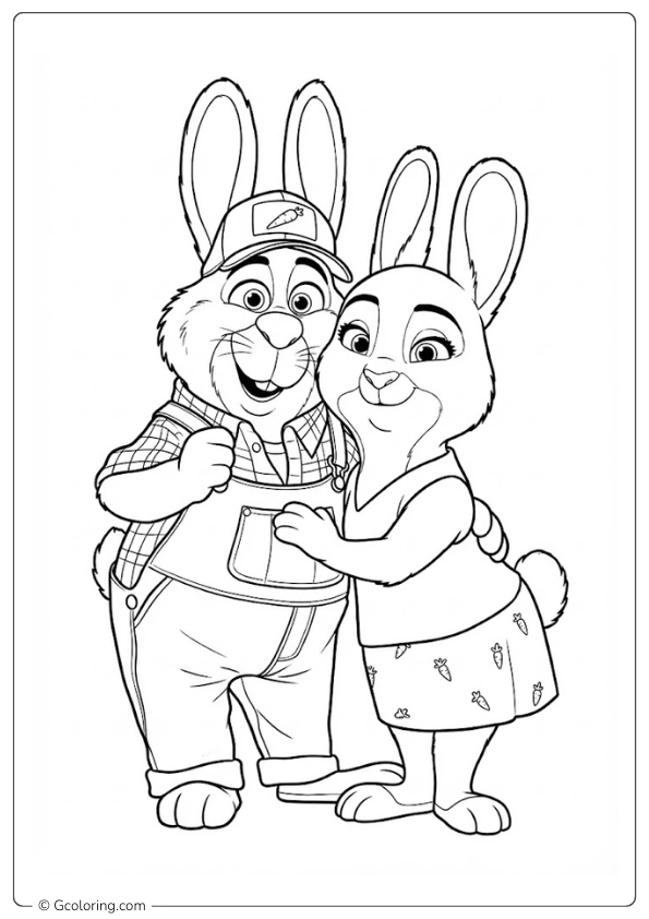 Judy's parents Zootopia Coloring Pages