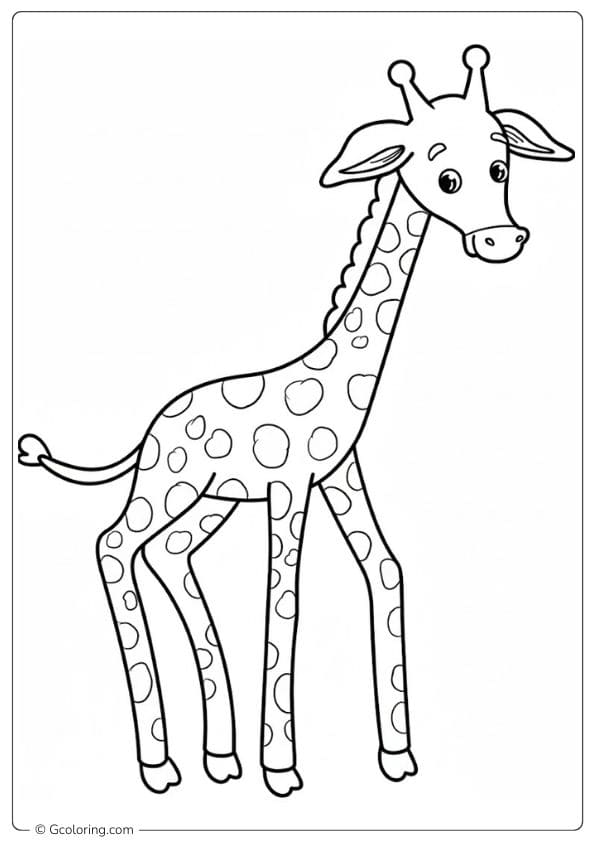Long Neck Giraffe Coloring Pages