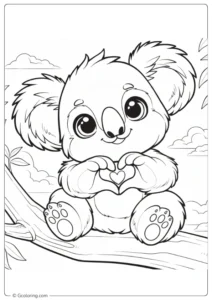 Lovely Koala Coloring Pages
