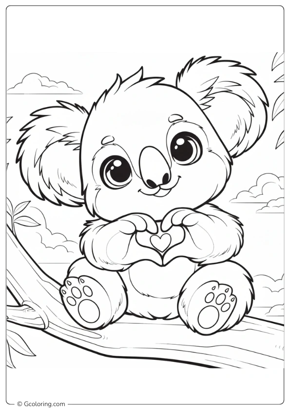 Lovely Koala Coloring Pages