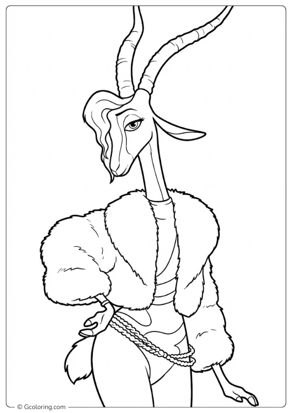 Priscilla Gazelle Zootopia Coloring Pages