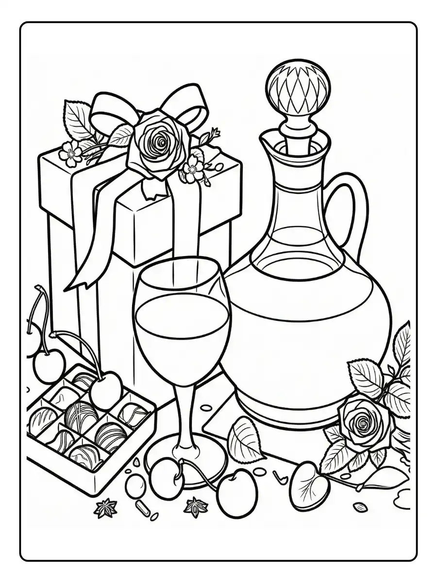 Box of Chocolate Coloring Page (14)