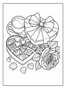 Box of Chocolate Coloring Page (7)