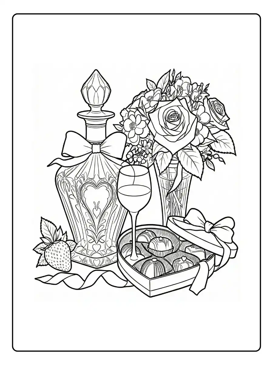 Box of Chocolate Coloring Page (8)