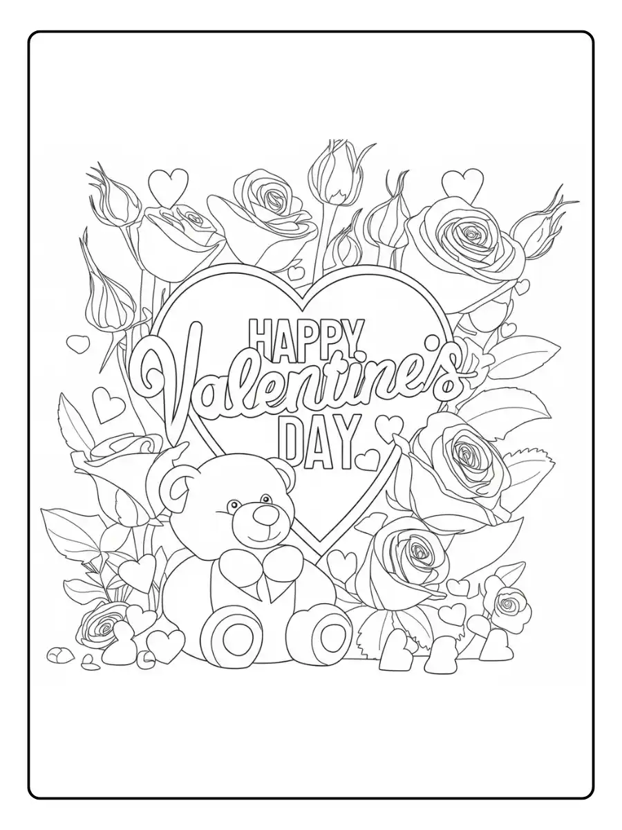 Happy Valentines Day Coloring Pages (1)
