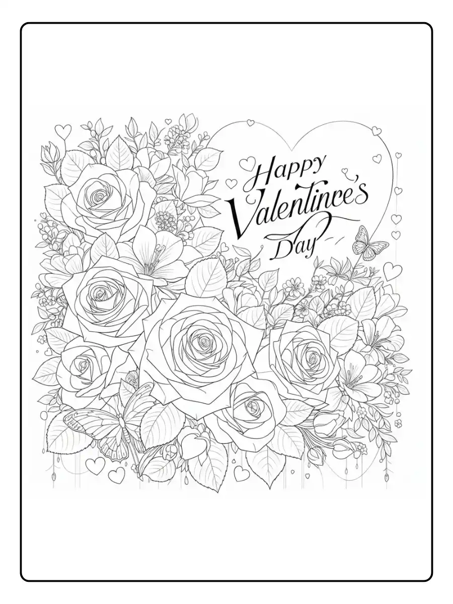 Happy Valentines Day Coloring Pages (12)
