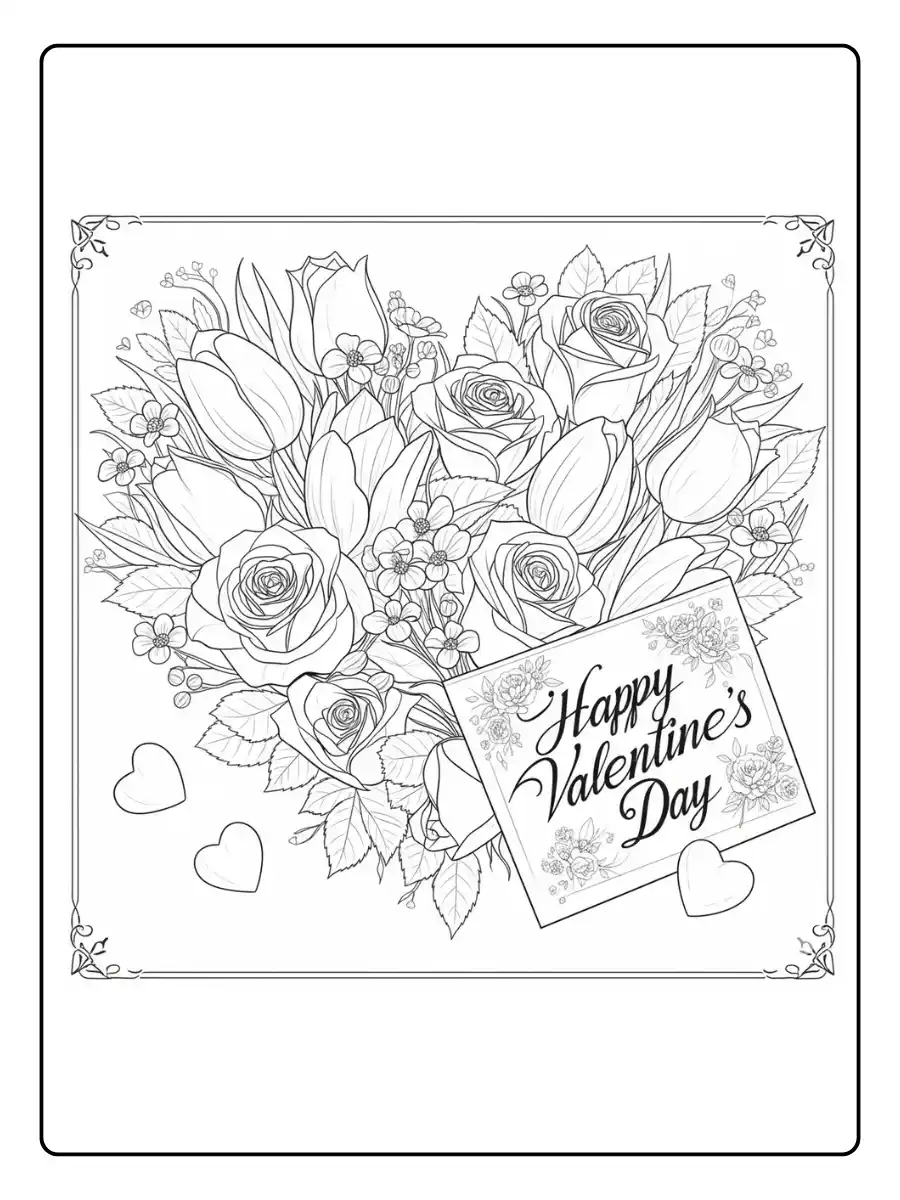 Happy Valentines Day Coloring Pages (13)