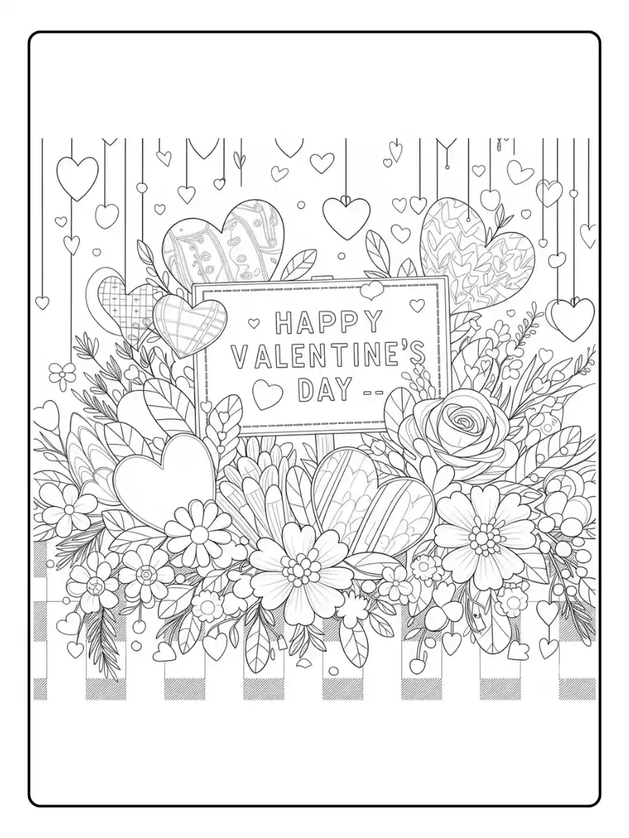 Happy Valentines Day Coloring Pages (4)