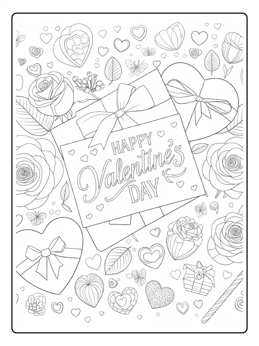 Happy Valentines Day Coloring Pages (5)