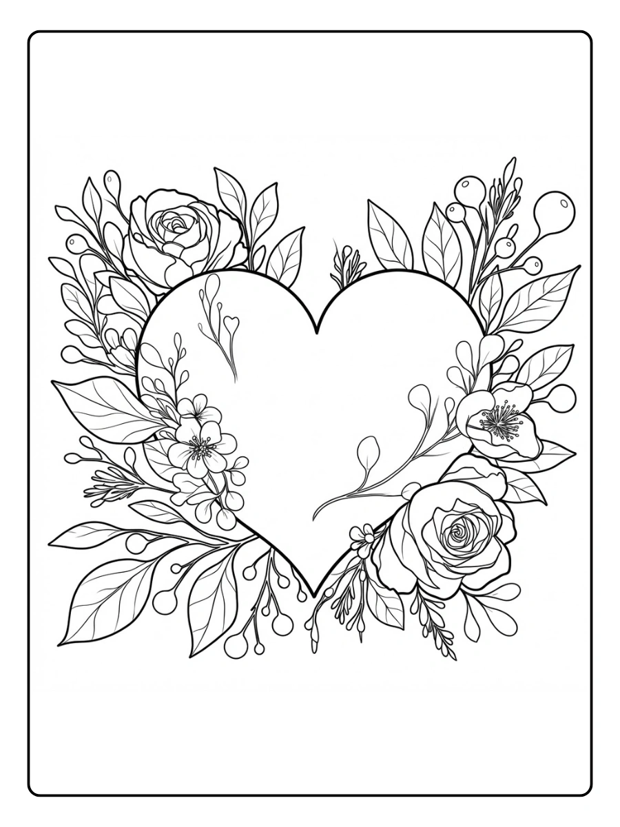 Heart Love Coloring Pages (1)
